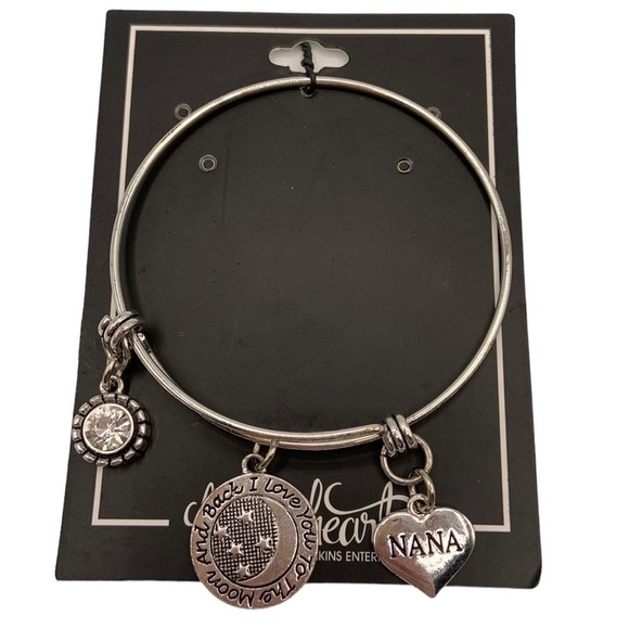 From the Heart Silver "Nana" "I Love you to the moon and back" Bracelet New! - Picture 1 of 5
